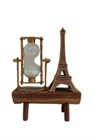 Paris Eyfel Kulesi Hediyelik Eyfel Retro Kum Saati Dekoratif Eşya ürün görseli 1