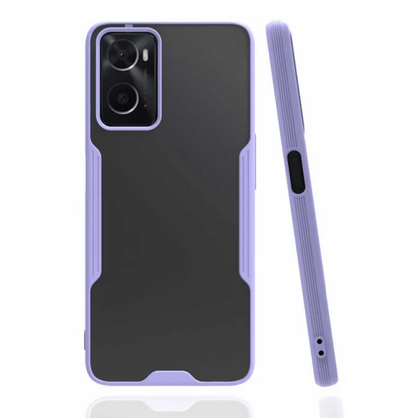 Oppo A96 Kılıf Platin Silikon - Lila ürün görseli 1
