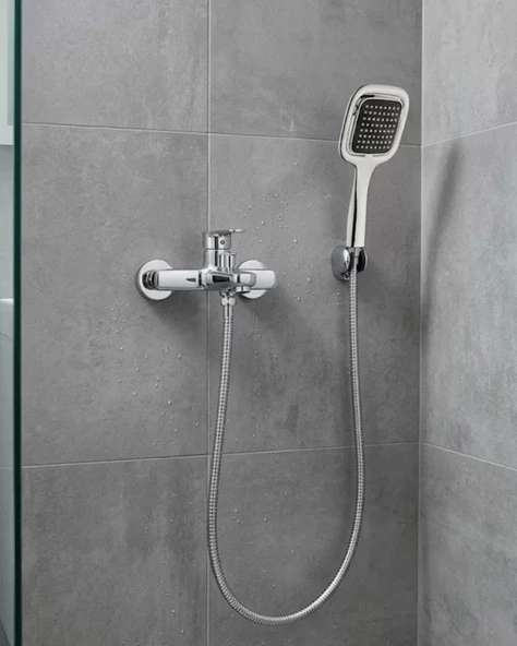 Nevamel® Siyah Duş Seti El Duşu Başlığı Spiral Hortum Dayanıklı Banyo Duş Aksesuarı ürün görseli 1
