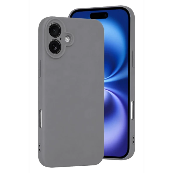 iPhone 16 Plus Kılıf First Silikon - Gri ürün görseli 1