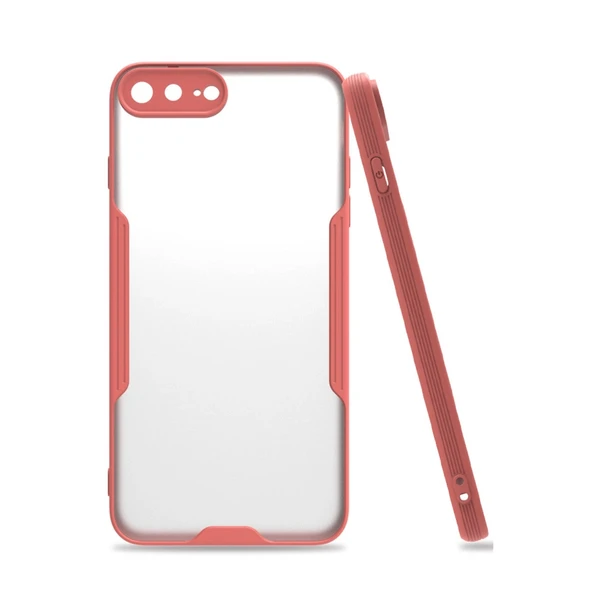 iPhone 7 Plus Kılıf Platin Silikon - Pembe ürün görseli 1