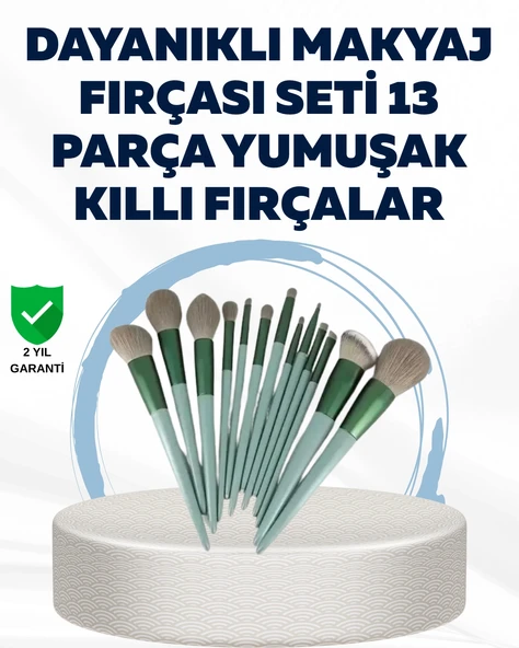 Profesyonel Kullanıma Uygun 13 Parça Makyaj Fırçası Takımı Fiber Kıllı ürün görseli 1