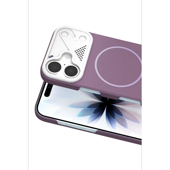 iPhone 16 Export Magsafe Kapak - Mor - Resim 2