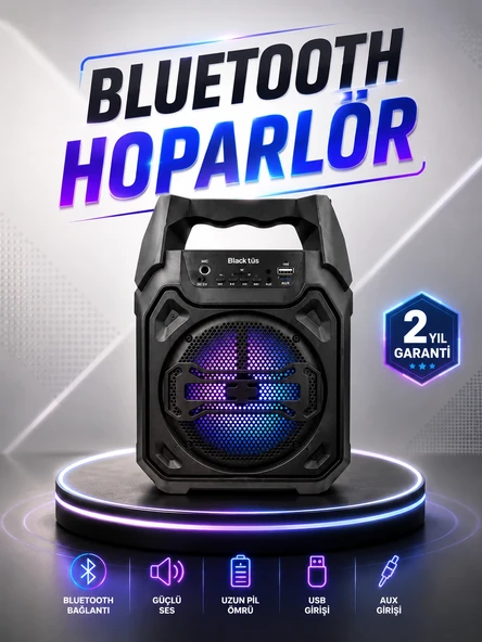 Güçlü ve Şarj Edilebilir Bluetooth Hoparlör 6.5 İnç ürün görseli 1