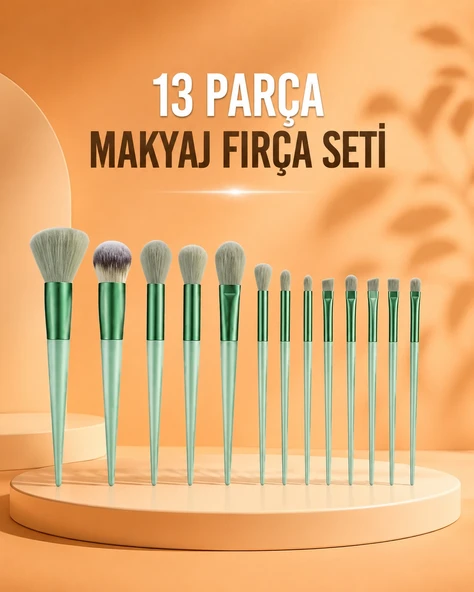 13 Parça Makyaj Fırça Seti Far Fırçası Allık Fırçası Yumuşak Uçlu ürün görseli 1