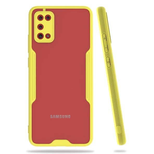 Samsung Galaxy A02s Kılıf Platin Silikon - Sarı ürün görseli 1
