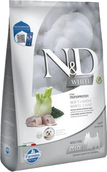 White Dog Levrek & Spırulına 5 kg Beyaz Mini Irkyetişkin 5 kg Köpek Maması ürün görseli 1