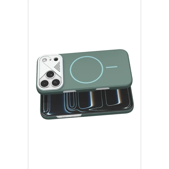 iPhone 17 Pro Max Export Magsafe Kapak - Turkuaz - Resim 3