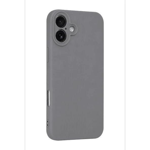 iPhone 16 Plus Kılıf First Silikon - Gri - Resim 2