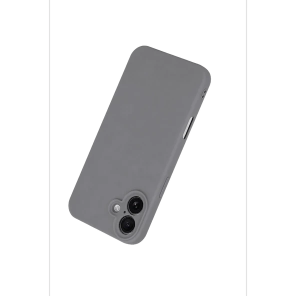 iPhone 16 Plus Kılıf First Silikon - Gri - Resim 3