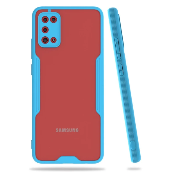 Samsung Galaxy A02s Kılıf Platin Silikon - Mavi ürün görseli 1