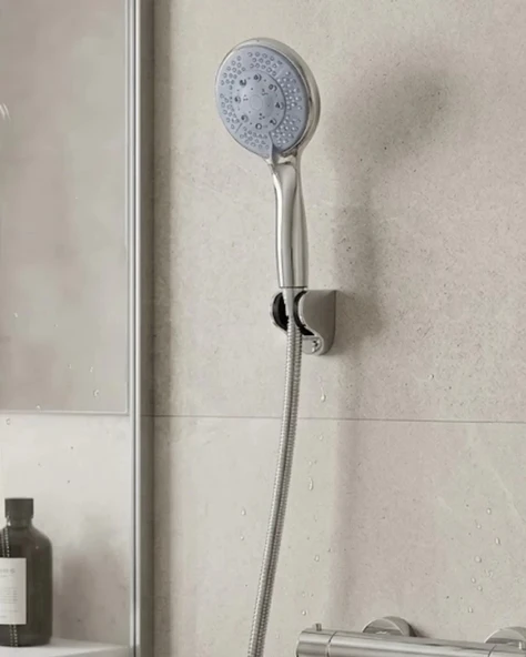 Nevamel® Çok Fonksiyonlu 4 Kademeli El Duşu Seti Spiral Hortumlu Banyo Duş Başlığı ürün görseli 1