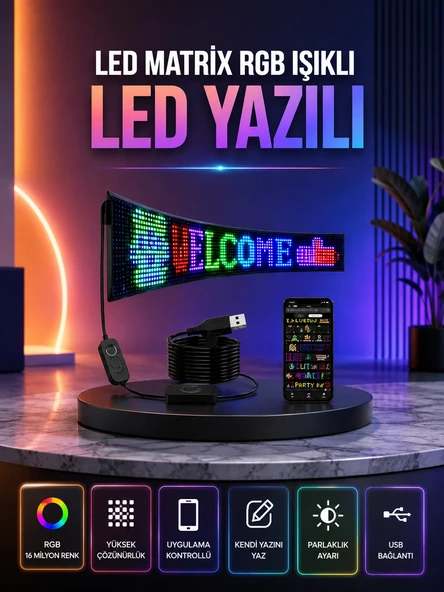 Şık ve Fonksiyonel RGB LED Panel Canlı Renk Yansımalı Işık Sistemi ürün görseli 1