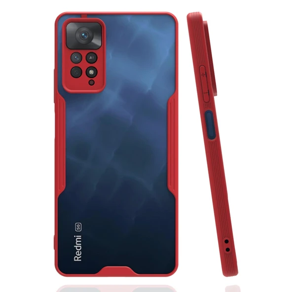 Xiaomi Redmi Note 11 Pro Kılıf Platin Silikon - Kırmızı ürün görseli 1
