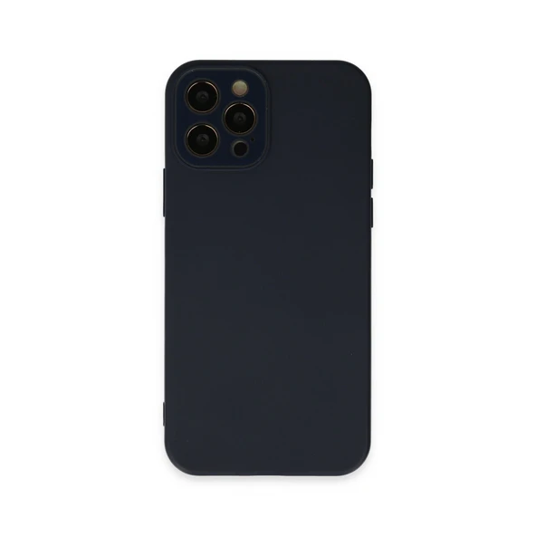 iPhone 12 Pro Max Kılıf Lansman Glass Kapak - Lacivert ürün görseli 1