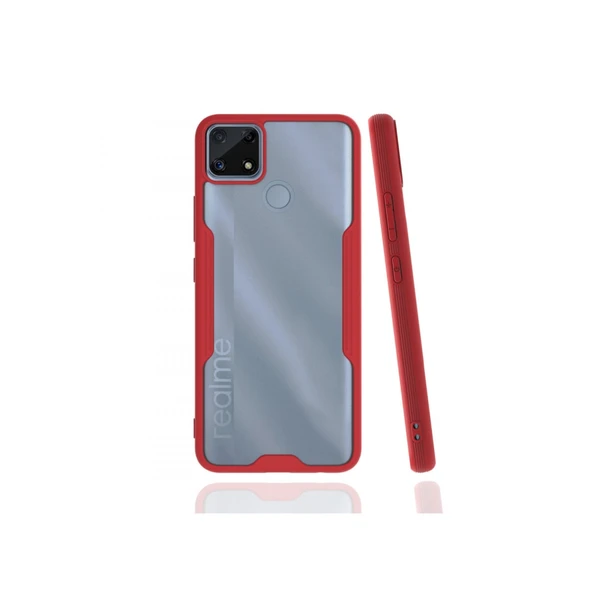 Realme C25 Kılıf Platin Silikon - Kırmızı ürün görseli 1