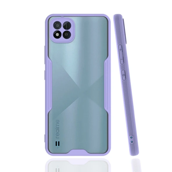 Realme C11 2021 Kılıf Platin Silikon - Lila ürün görseli 1