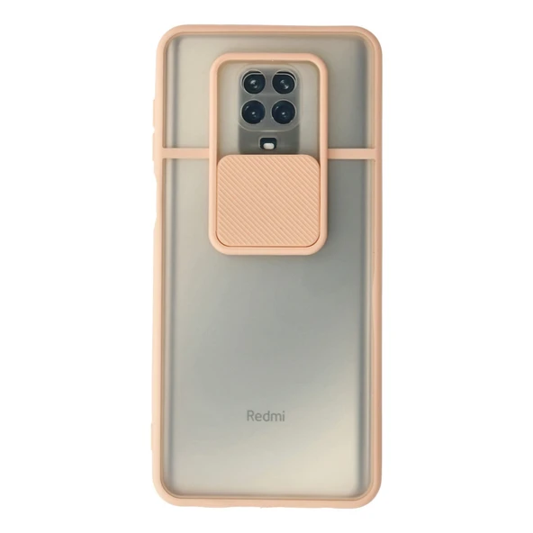 Xiaomi Redmi Note 9 Pro Kılıf Palm Buzlu Kamera Sürgülü Silikon - Pembe ürün görseli 1