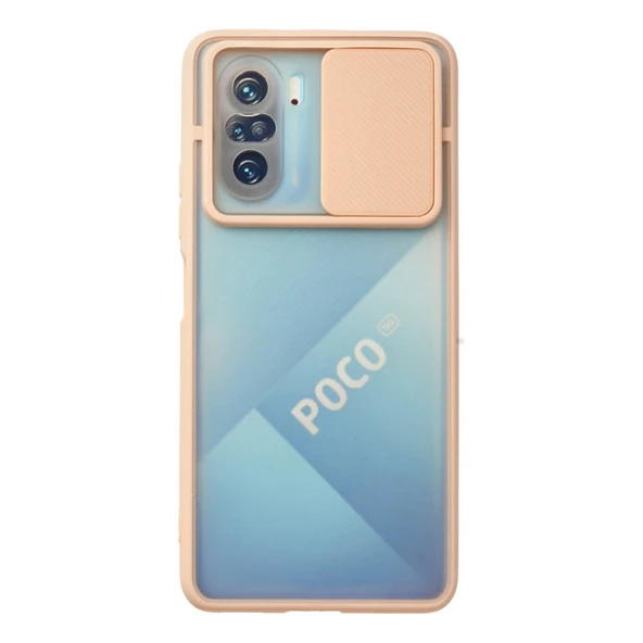 Xiaomi Poco F3 Kılıf Palm Buzlu Kamera Sürgülü Silikon - Pembe ürün görseli 1