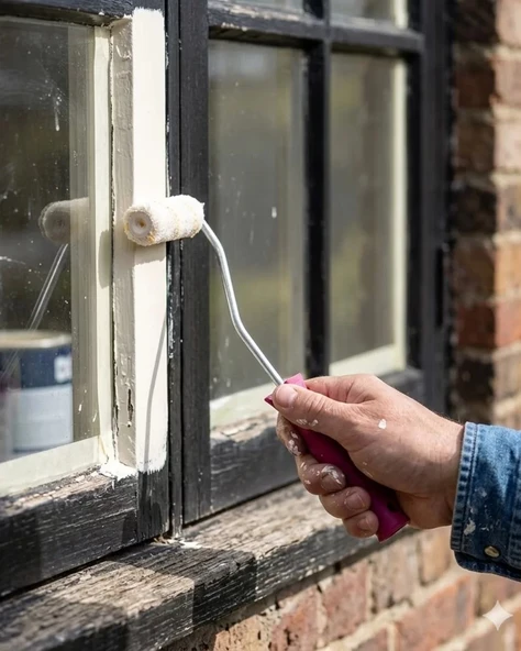 Nevamel® Mini Boya Rulo Seti 10 Cm Boya Fırçası 6 Adet Yedek Rulo Hediyeli Boya Uygulama Aparatı ürün görseli 1