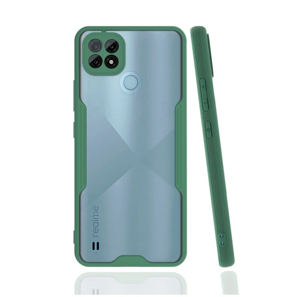 Realme C21 Kılıf Platin Silikon - Yeşil ürün görseli 1