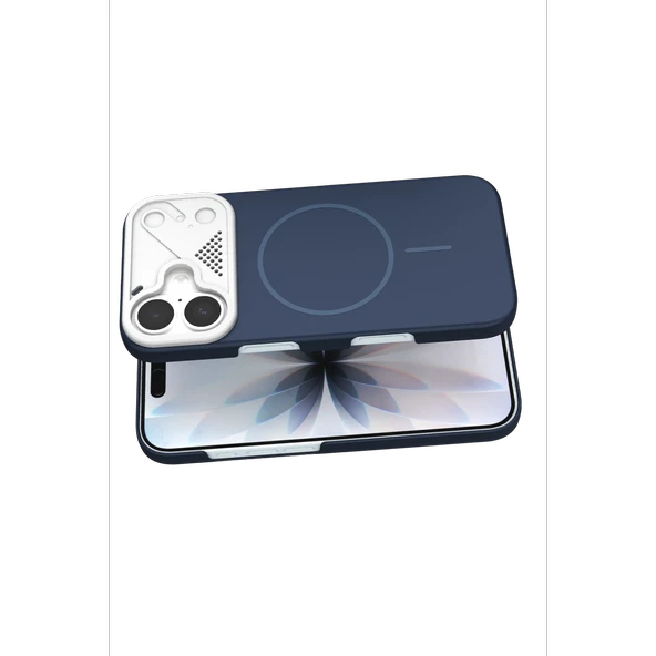 iPhone 16 Export Magsafe Kapak - Lacivert - Resim 3