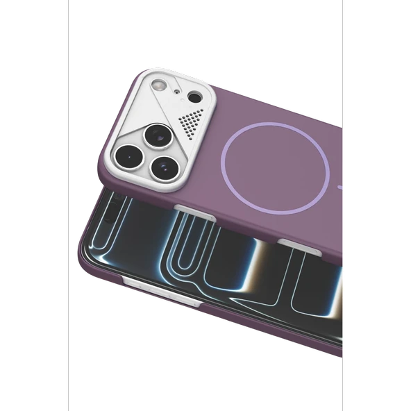 iPhone 17 Pro Export Magsafe Kapak - Mor - Resim 2