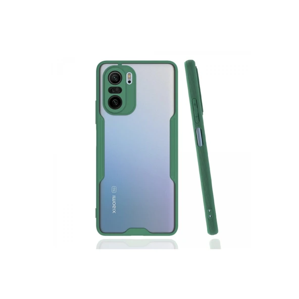 Xiaomi Poco F3 Kılıf Platin Silikon - Yeşil ürün görseli 1
