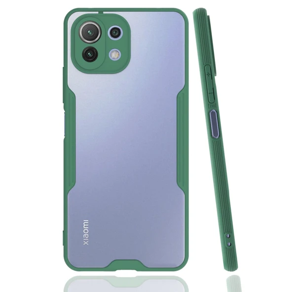 Xiaomi Mi 11 Lite Kılıf Platin Silikon - Yeşil ürün görseli 1