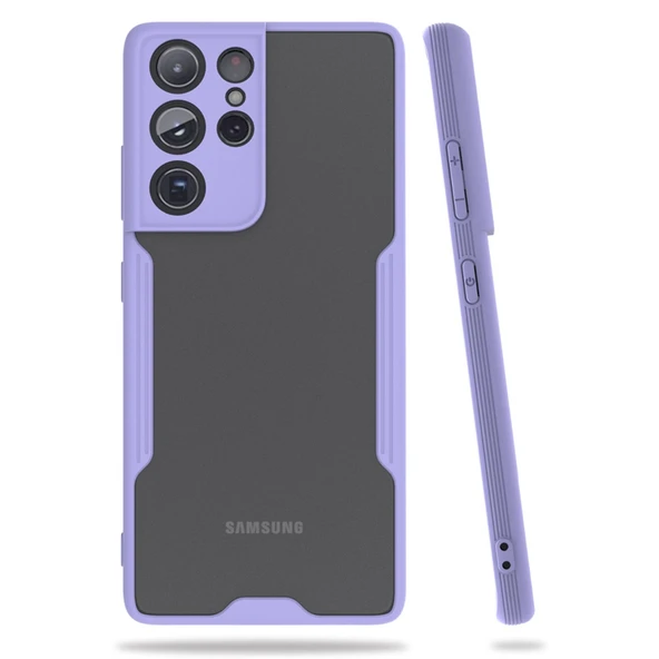 Samsung Galaxy S21 Ultra Kılıf Platin Silikon - Lila ürün görseli 1