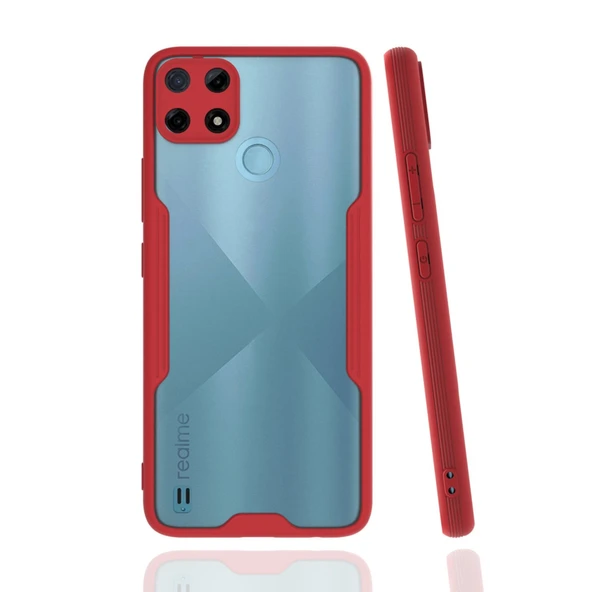 Realme C25y Kılıf Platin Silikon - Kırmızı ürün görseli 1
