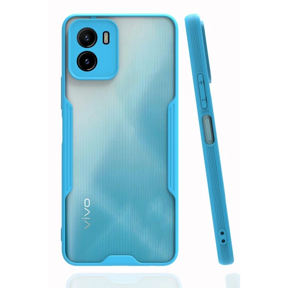 Vivo Y15s Kılıf Platin Silikon - Mavi ürün görseli 1