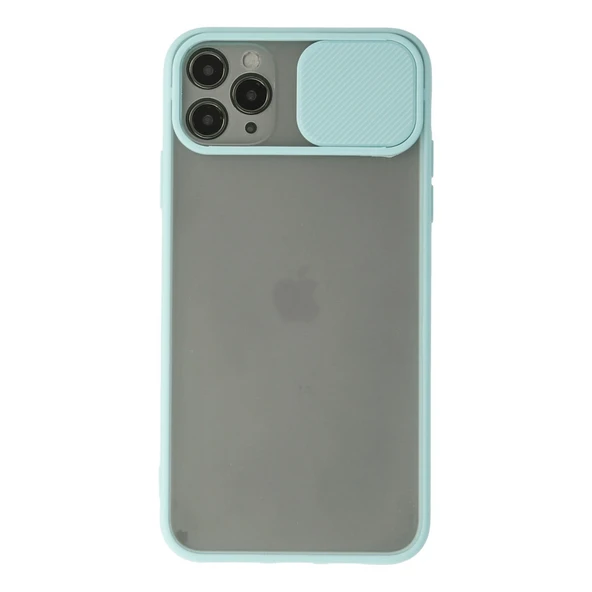 iPhone 11 Pro Kılıf Palm Buzlu Kamera Sürgülü Silikon - Turkuaz ürün görseli 1