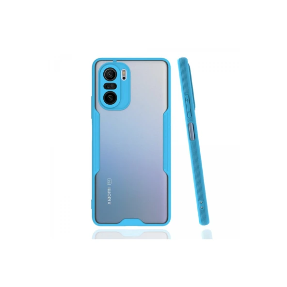 Xiaomi Poco F3 Kılıf Platin Silikon - Mavi ürün görseli 1