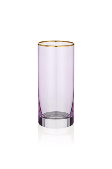 DECORIUM Qutlet M00747 6 Renk Meşrubat Bardağı Ebrulı Altın ürün görseli 1