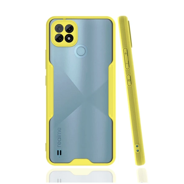 Realme C21 Kılıf Platin Silikon - Sarı ürün görseli 1