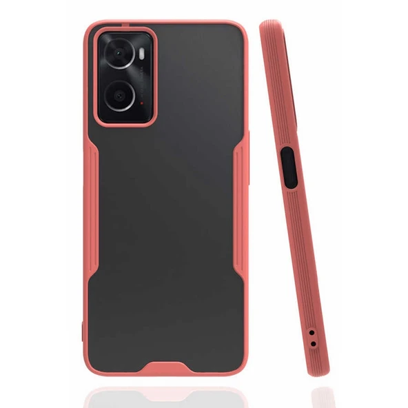 Oppo A96 Kılıf Platin Silikon - Pembe ürün görseli 1