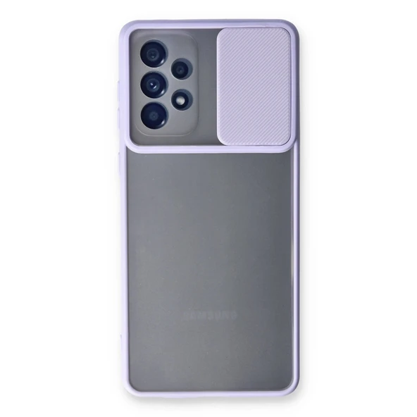Samsung Galaxy A33 5g Kılıf Palm Buzlu Kamera Sürgülü Silikon - Lila ürün görseli 1