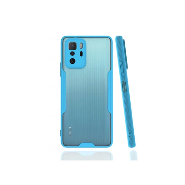 Xiaomi Poco X3 Gt Kılıf Platin Silikon - Mavi ürün görseli 1