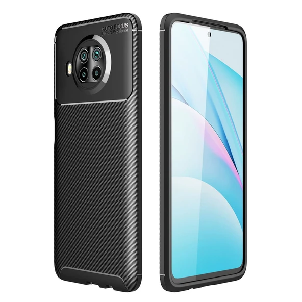 Xiaomi Mi 10t Lite Kılıf Auto Focus Karbon Kapak - Siyah ürün görseli 1