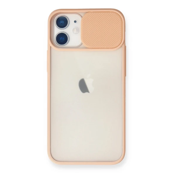 iPhone 11 Kılıf Palm Buzlu Kamera Sürgülü Silikon - Pembe ürün görseli 1