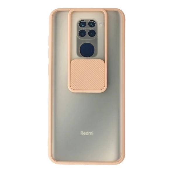 Xiaomi Redmi Note 9 Kılıf Palm Buzlu Kamera Sürgülü Silikon - Pembe ürün görseli 1