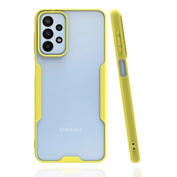 Samsung Galaxy A23 4g Kılıf Platin Silikon - Sarı ürün görseli 1