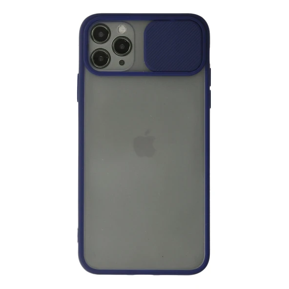 iPhone 11 Pro Kılıf Palm Buzlu Kamera Sürgülü Silikon - Lacivert ürün görseli 1
