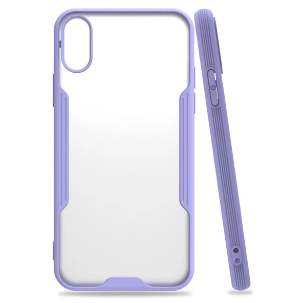 iPhone X Kılıf Platin Silikon - Lila ürün görseli 1