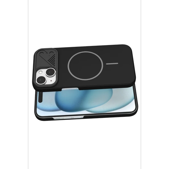 iPhone 14 Export Magsafe Kapak - Siyah - Resim 3