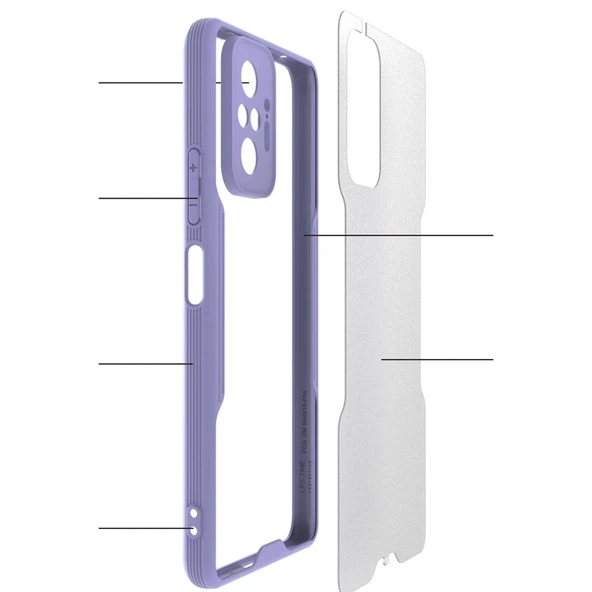 Xiaomi Redmi Note 10 Pro Kılıf Platin Silikon - Sarı - Resim 2