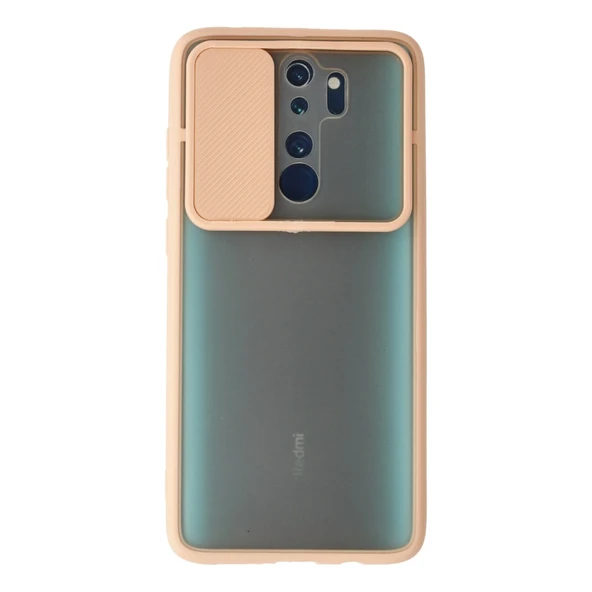 Xiaomi Redmi Note 8 Pro Kılıf Palm Buzlu Kamera Sürgülü Silikon - Pembe ürün görseli 1