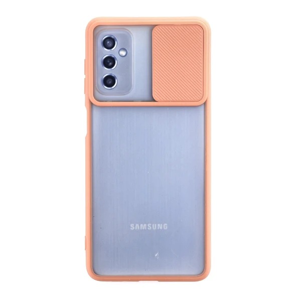 Samsung Galaxy M52 5g Kılıf Palm Buzlu Kamera Sürgülü Silikon - Pembe ürün görseli 1