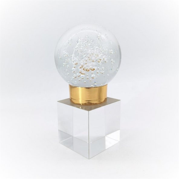 Crearthome Dekoratif Aksesuar Orta Boy Kristal Küre Gold FA59A ürün görseli 1